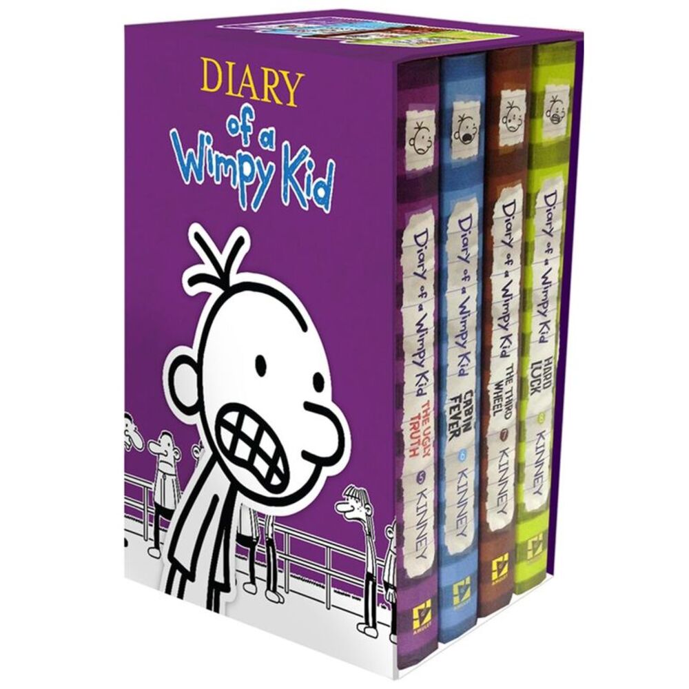 No Brand - Diary of a Wimpy Kid Box of Books 5-8 - by  Jeff K Purple